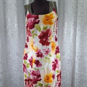 Versace Resort Pink Orange Midi Sundress